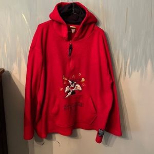 Looney Tunes Hoodie Stressed Out Sylvester Red Women